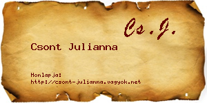 Csont Julianna névjegykártya