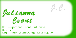 julianna csont business card